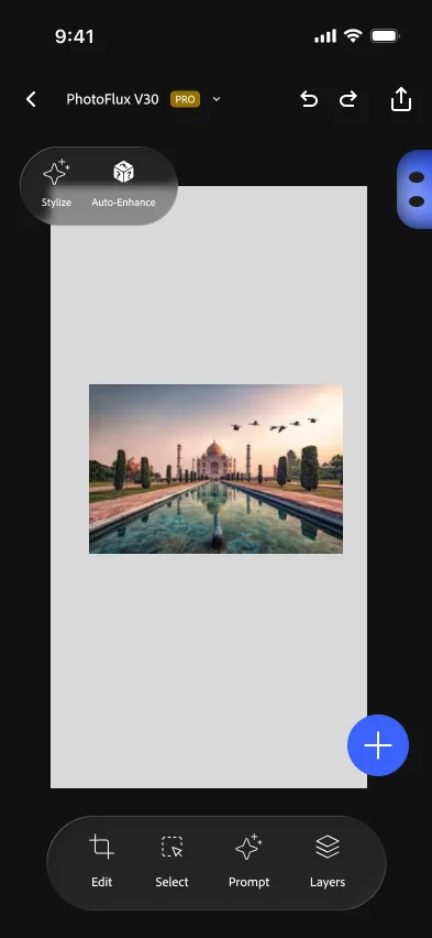 Photoshop 2030 on-device vs cloud toggle